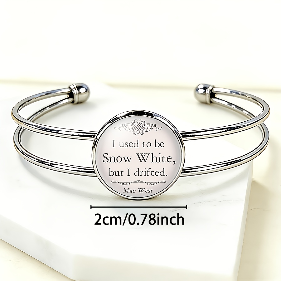 Adjustable Open Bangle with Round Gem Inlay, Classic Floral Design