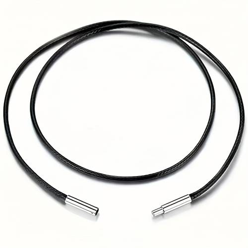 din frânghie 1/2/3mm negru împletit cu cataramă din frânghie de ceară 16-32 inches