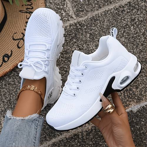 Zapatillas ortopédicas para mujer, zapatos de caminar elegantes, zapatos casuales , zapatos para correr en carretera, zapatillas de tenis antideslizantes y transpirables, zapatillas de malla con amortiguación de aire, soporte para el pie, adecuadas para correr, fitness, y uso casual