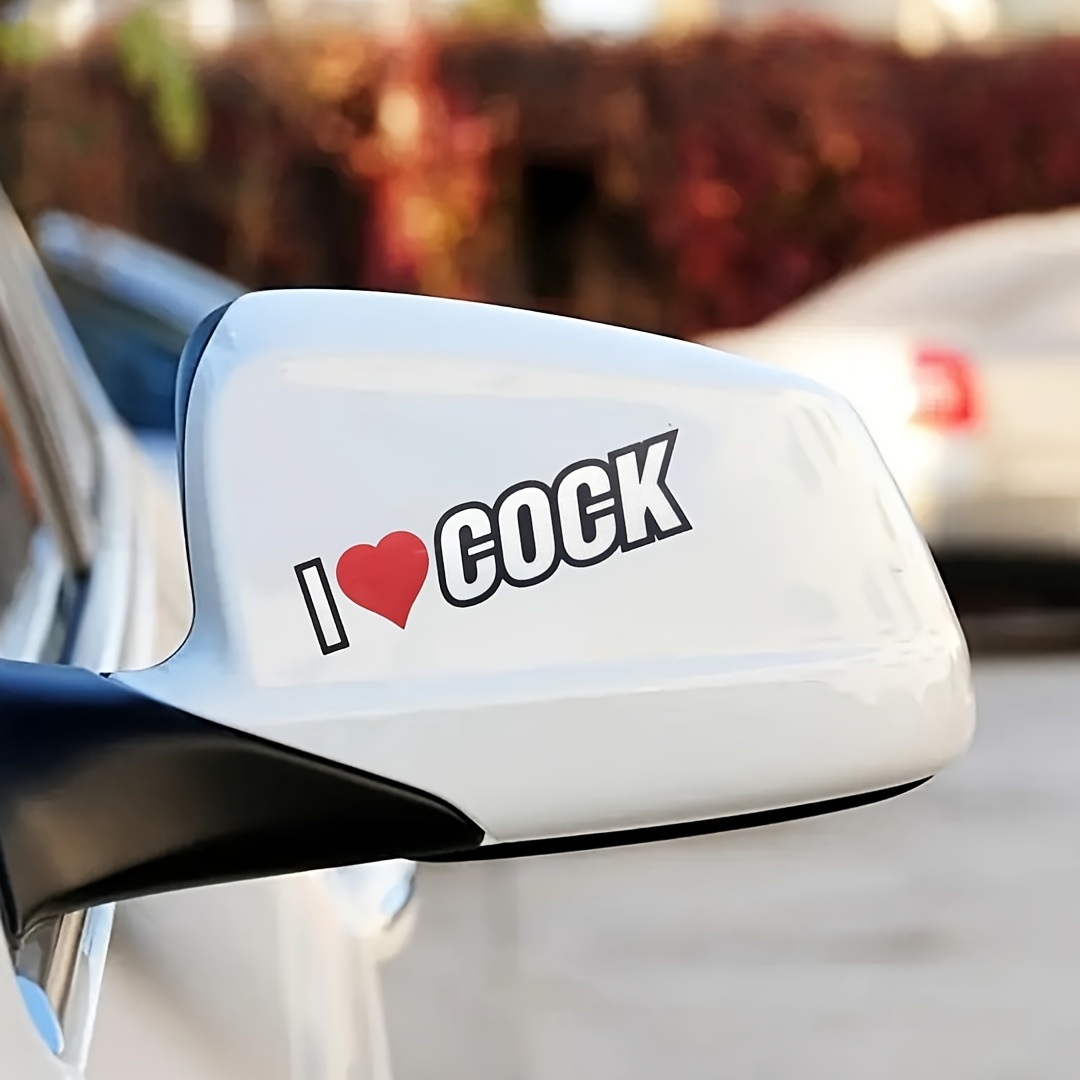 

I Love Cock" Durable Pvc Decal - Perfect For Cars, Motorcycles, Laptops & Windows