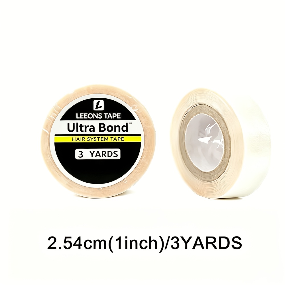 Image of 1 Roll Double-sided Lace Wig Tape Waterproof Strong Adhesive 3 Yards/2.75 M Lace Wig Tape Lace Support Tapes Hairpiece Tapes For Wig Hair Extension (0.8/1/1.27/1.9/ Cm)
