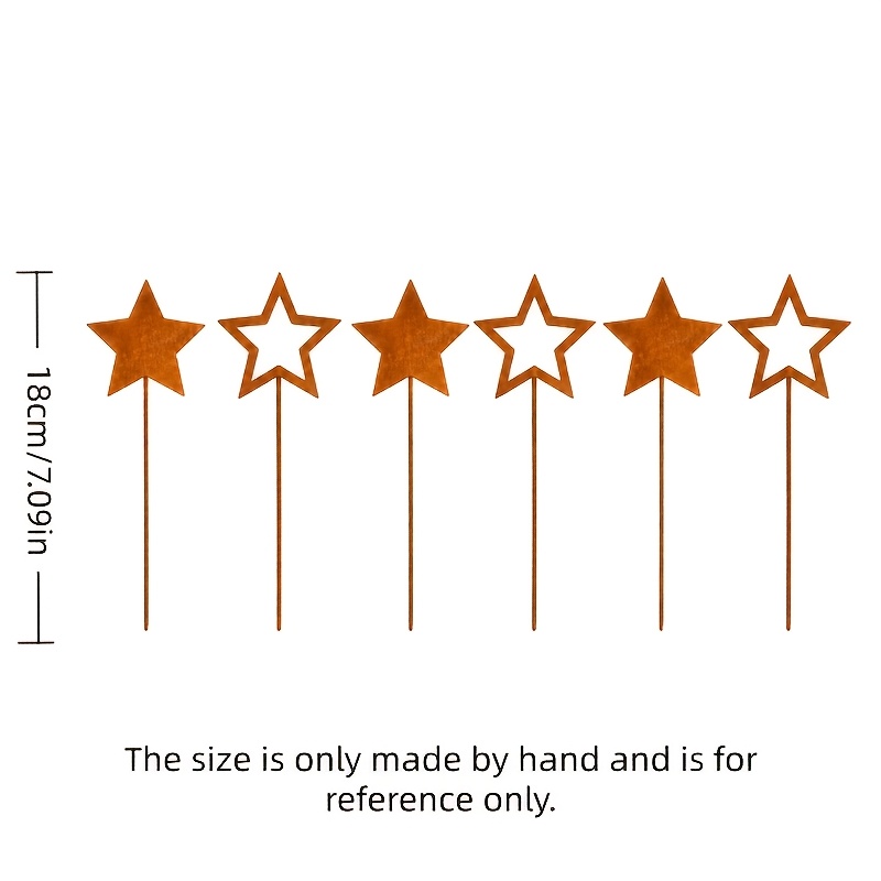 TEMU 2d Flat, [2d Flat] [2d ] 6pcs Acrylic Stake Set, Featuring Hollow And Decorations For Garden Stakes, Acrylic Garden Decor, Suitable For Flower