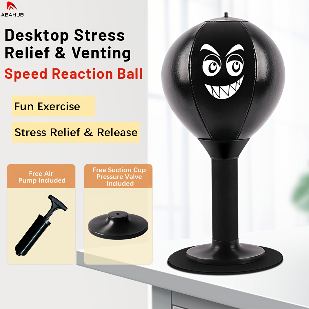 TEMU ABAHUB Palla da Boxe Antistress da Tavolo, Molla Super Resistente, Resistente agli Urti e alle Perdite, Accessorio da Scrivania Divertente, per