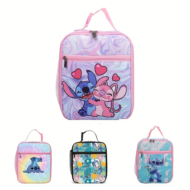 

Disney Stitch Insulated Lunch Bag, Canvas Portable Cartoon Picnic Ice Pack, Meal Box Carrier