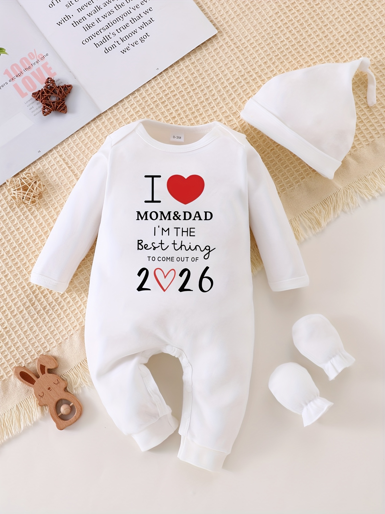 Pure witte driedelige set voor baby's