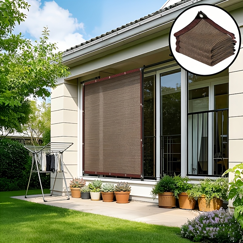 Outdoor Shade Cloth, 90% Brown Shade Net, Suitable for Garden Patios, Plant Shade Sails, Greenhouses, Outdoor Gazebos, and Lawn Shade Cloth. Suitable for Courtyard Plants, Greenhouses, Chicken Coops, Porches, and Dog Houses