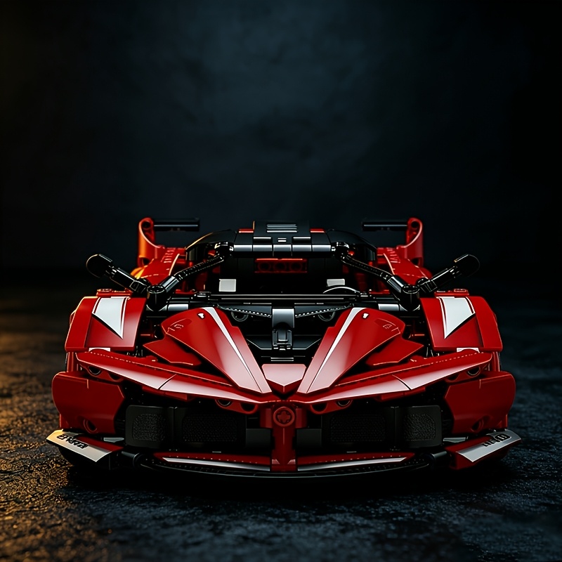 Image of 1:14 Scale Red Swift Shadow Speed Building Block Sports Car, High-difficulty Assembly Toy For Children, Boys, And Teens, Desktop Ornament, Holiday Gift For Boyfriend, Birthday Present, Collectible
