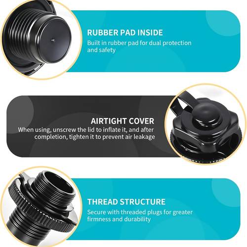inflatable boat air inflatable boat screw boat air kayak raft plug replacement suitable for inflatable rubber boat and swimming pool air mattress replacement 22mm