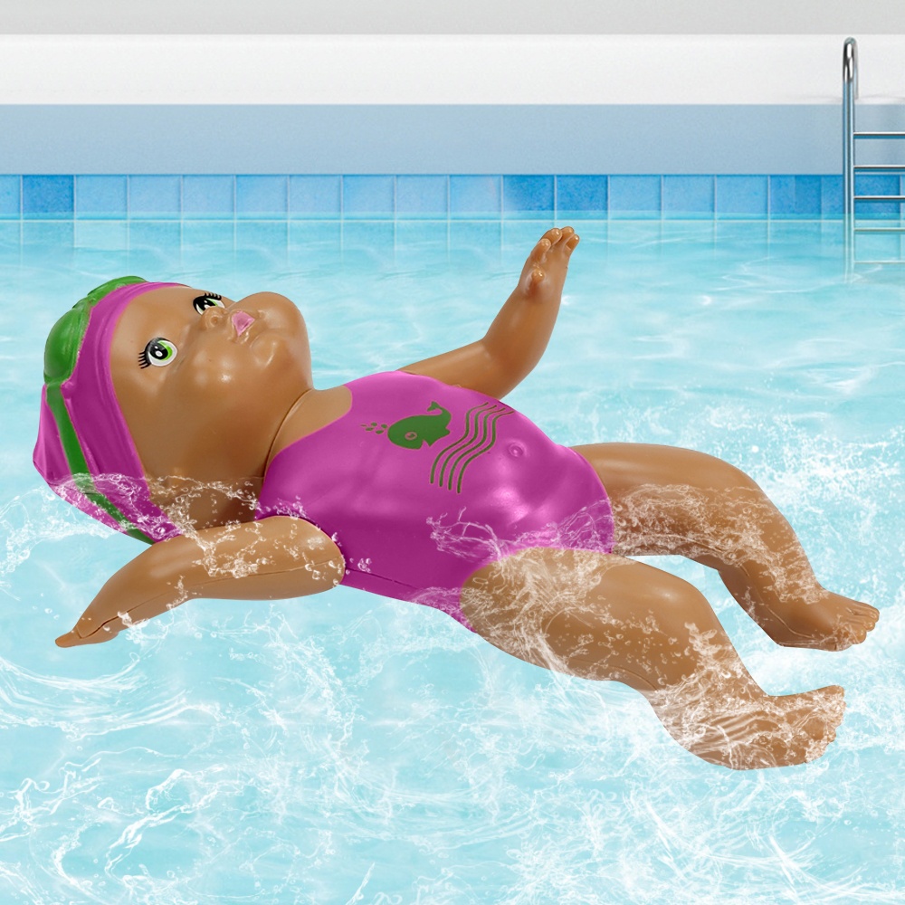 Interactive Wind-Up Swimming Doll for Bath Time