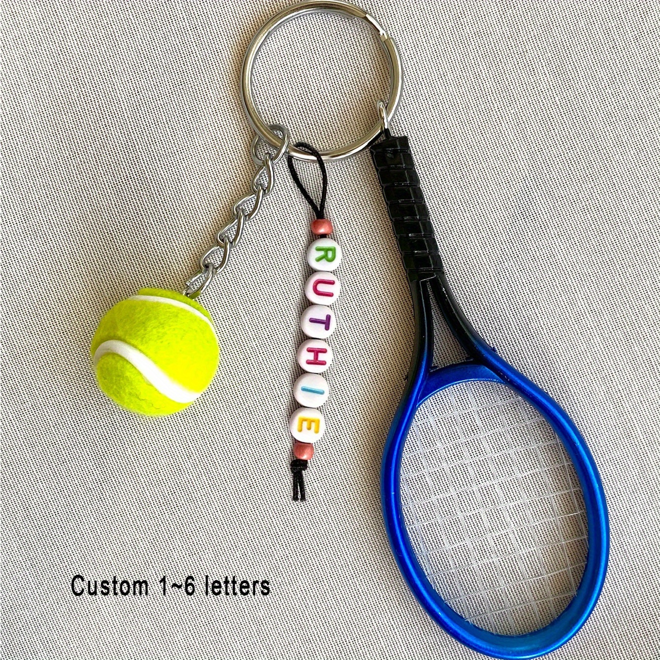 TEMU Piatto 2D, 1 pz Portachiavi da Tennis Personalizzato, Ciondolo Miniaturizzato Realistico a Forma di /Racchetta da Tennis, Portachiavi/Ciondolo