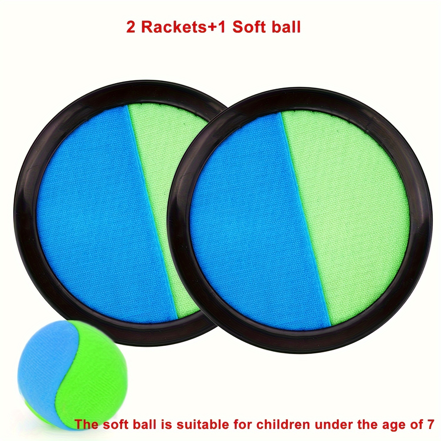 Image of Outdoor Games Ball Toy For Kids (ball Color Random)toss And Catch Ball Set, Outdoor Sports Racket, , Yard Camping Holiday Party Game Toys, Outdoor Interactive Throwing Sticky Ball Game Toy, Beach Toys