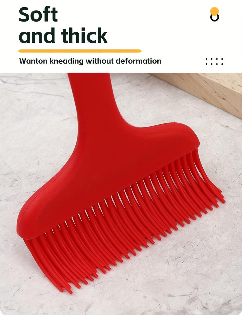 2pcs silicone wide surface baking grilling brush set with ergonomic handle hanging loop red black heavy duty kitchen brushes for oven grill cooktops pizza stone dishwasher   resistant scratch resistant compatible with gas stoves silicone material   design ideal for baking grilling and cooking easy to clean durable kitchen tools Product details 4