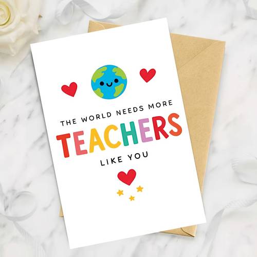 a thank you card for educators and teachers day year end appreciation or of gratitude