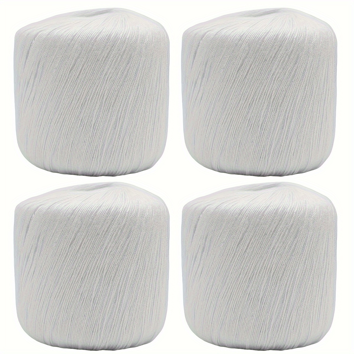 4pcs #6 Lace Yarn 80%cotton 20%silk Yarn Hand Knitting Crochet For Shawl Scarf Sweater Craft Material, Spring Summer Knitting Supplies Thread 1.76oz/pc