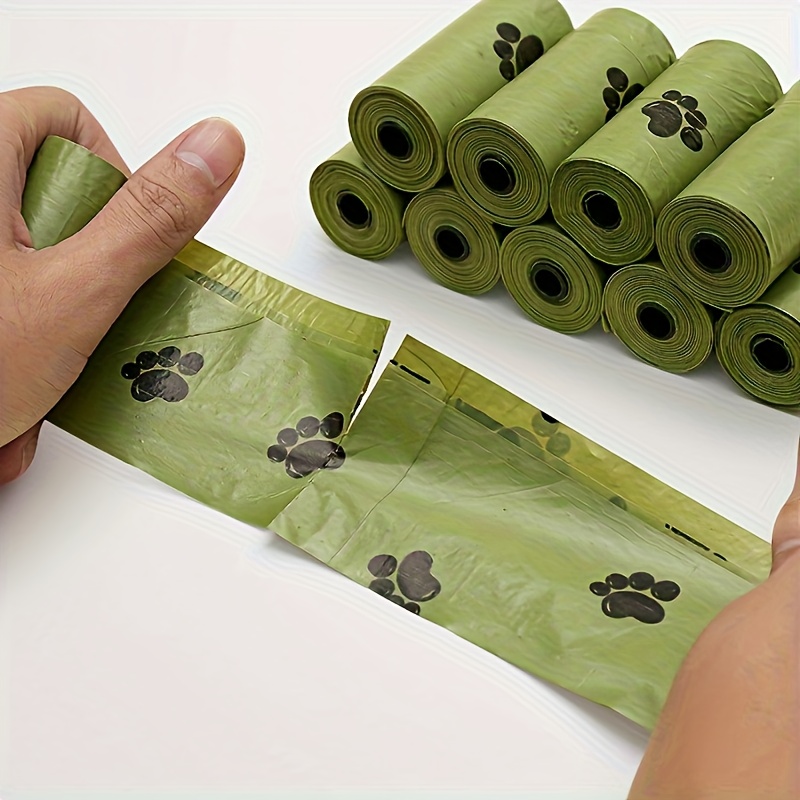 210-Count Leak-Proof Dog Waste Bags with Paw Print Design, 14 Rolls - Durable Plastic Poop Bags for Pet Cleanup & Outdoor Use