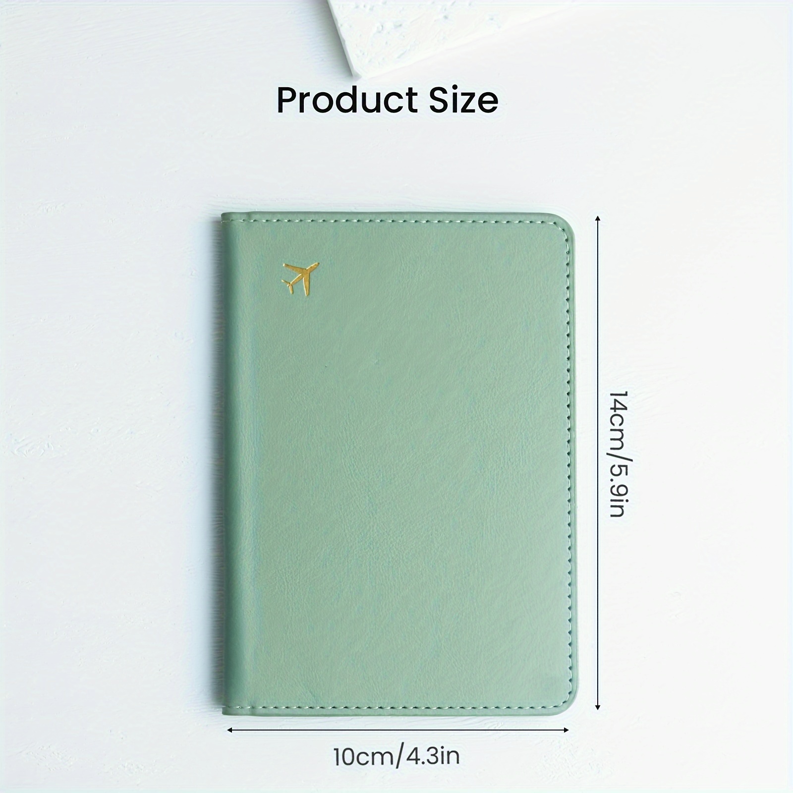 1pc Slim Faux Leather Passport Holder, RFID Blocking, Lightweight, Foldable, Travel Wallet with Vaccine Card Pocket, Dry Clean, Basic Style for Vacation Essentials