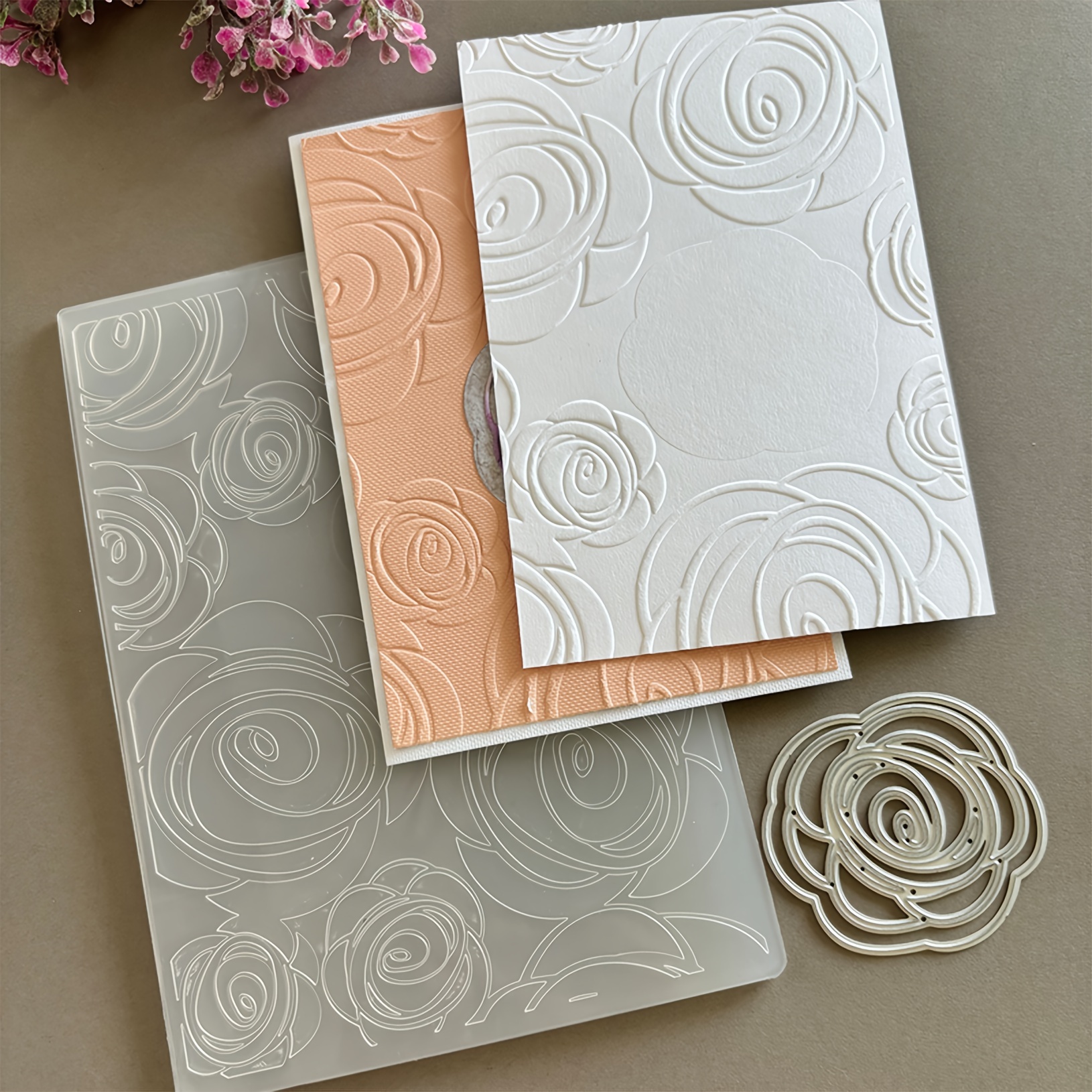 

& - Embossing Folder And Die Cut Set - Plastic For Scrapbooking, Card Making And Decorations