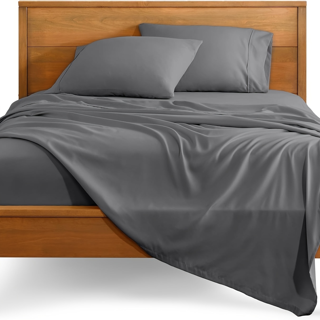 4pieces Ultra Soft Bedding Set, Premium Brushed Microfiber All Season Bed Set, Wrinkle & Fade Resistant, With 1 Fitted Sheet, 1 Flat Sheet & 1/2 Pillowcases, Twin/full/queen/king Size, Multiple Colors