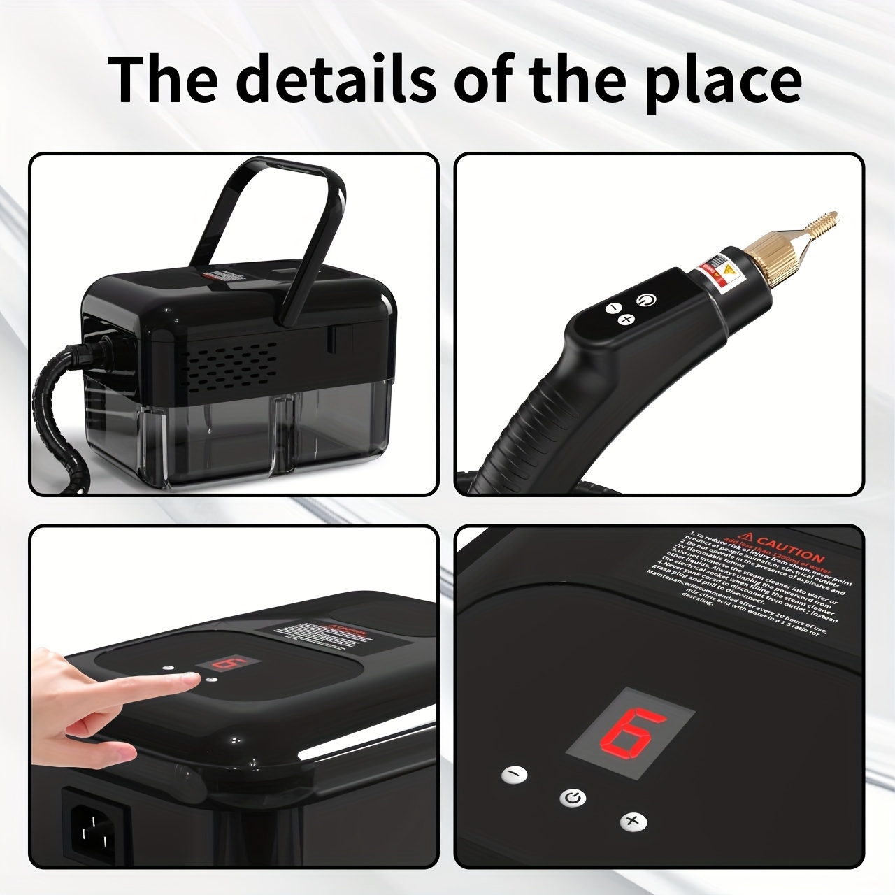 accessory package style sold separately high pressure steam cleaner household steam cleaner handheld suitable for kitchen   sofas small air conditioners washing machines Product details 4