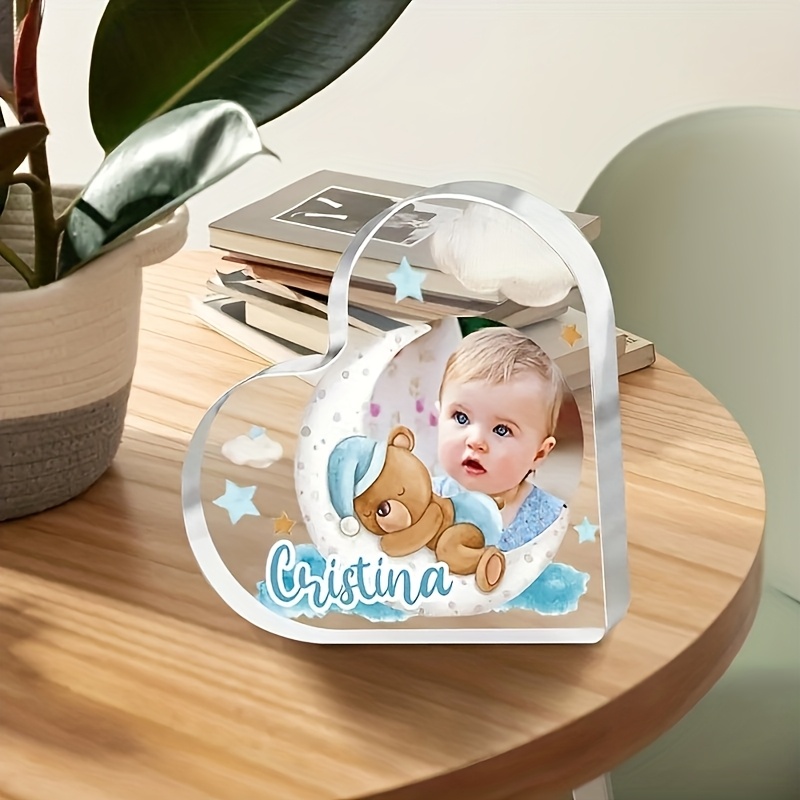 TEMU 2D Flat - [2D Flat] Targhe da tavolo personalizzate con foto 2D - Realizzate in acrilico, adatte per esposizione su scrivania, targhe decorative