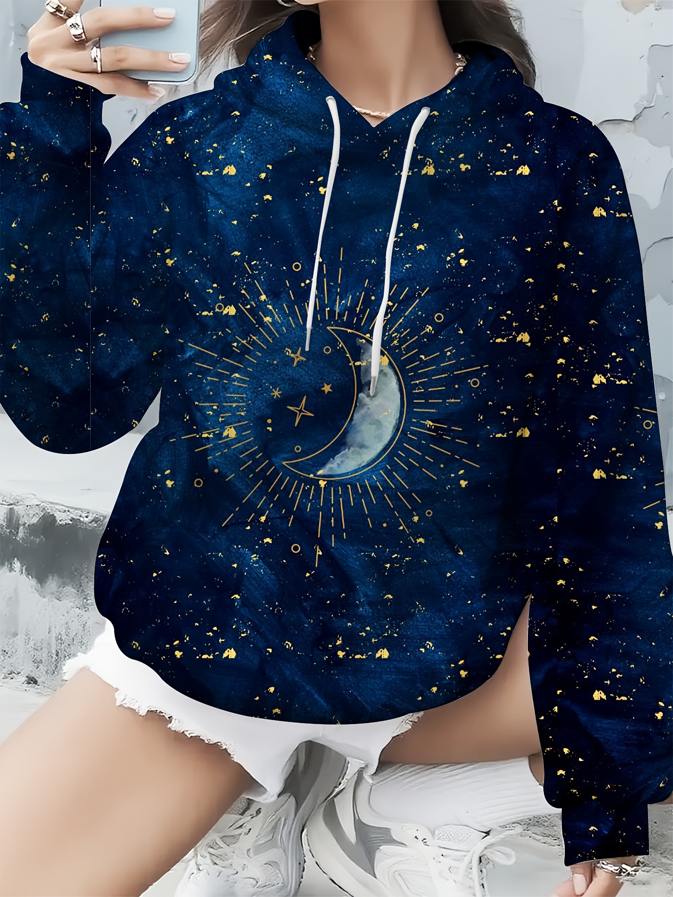 blue hoodies sold on Temu United States