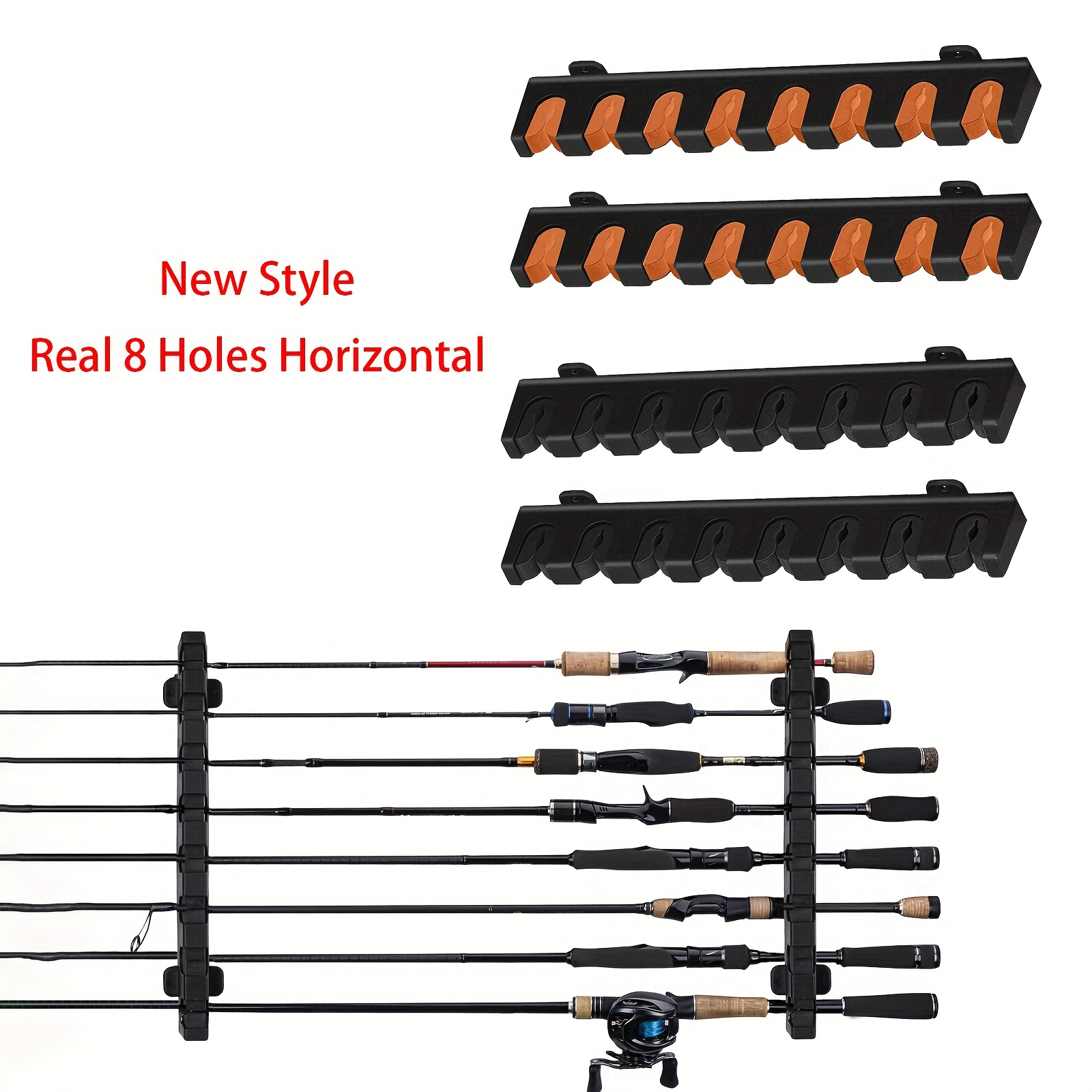 One/two/three/four Holes Fishing Rod Rack Plastic Fishing - Temu