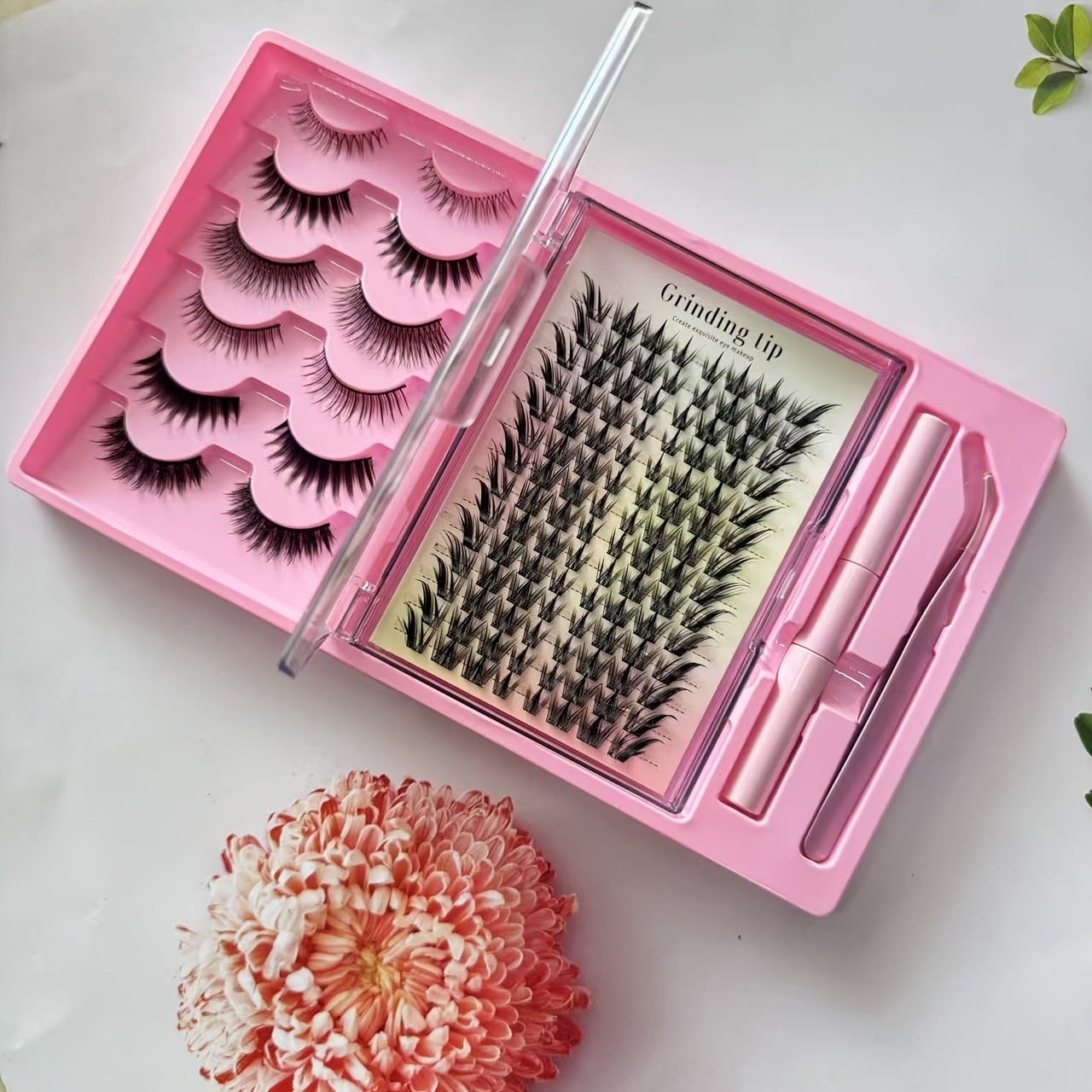 Image of 120pcs Eyelash Clusters, 6 Pairs Mixed Strip Lashes Set, Dramatic Cat Eye Fake Eyelashes, Wispy Spiky Anime Look False Eyelashes Extension