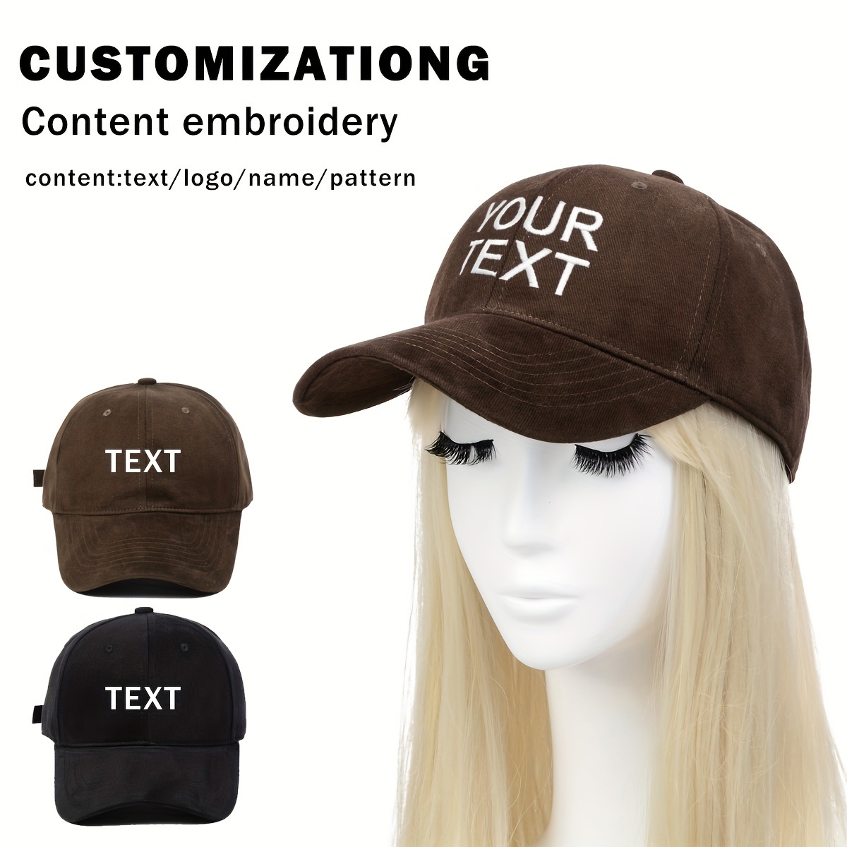 

Customizable Cotton Baseball Cap With Embroidered Personalized Text/logo - Hand Washable, Adjustable Fit, Lightweight, 100% Cotton, Ideal For Special Occasions