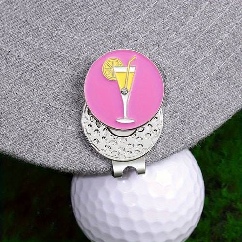 1pc pink creative pattern cap clip ball marker golf ball marker with one magnetic hat clip