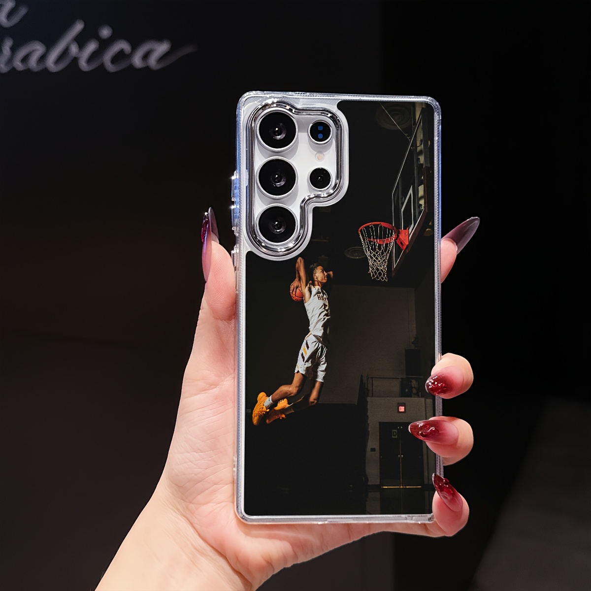 TEMU 074-customized Printed Pictures, Clear And Transparent Phone Cases, Tpu Material, Electroplated Lens Frames, Electroplated Buttons, Suitable For