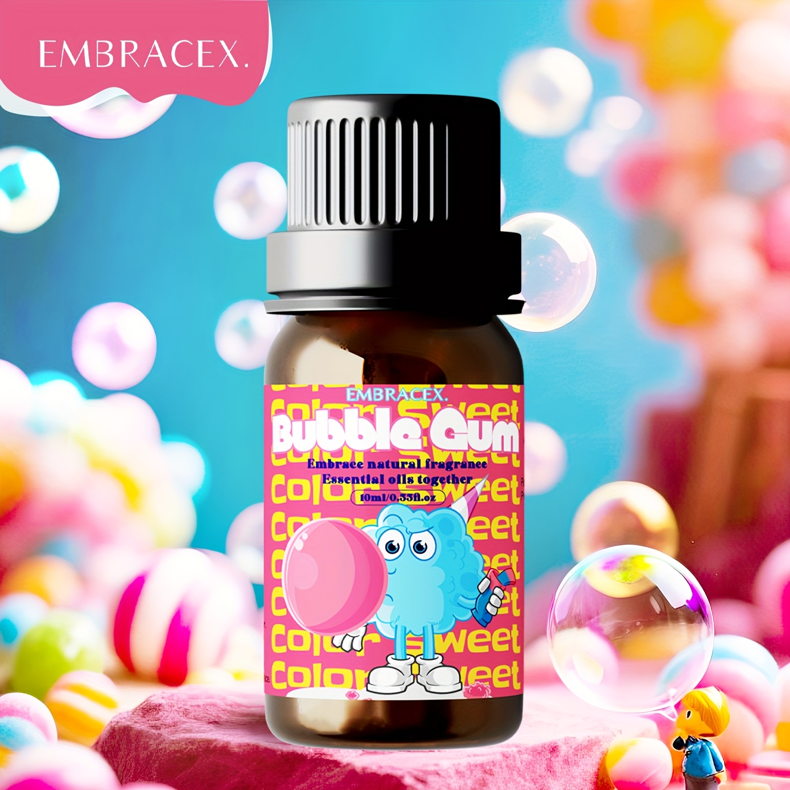 10ml Bubble Gum Fragrance Oil, Alcohol-free, Long-lasting Scent, Suitable For Diffusers And Humidifiers, Candles, Holiday Gifts, -scented Oil