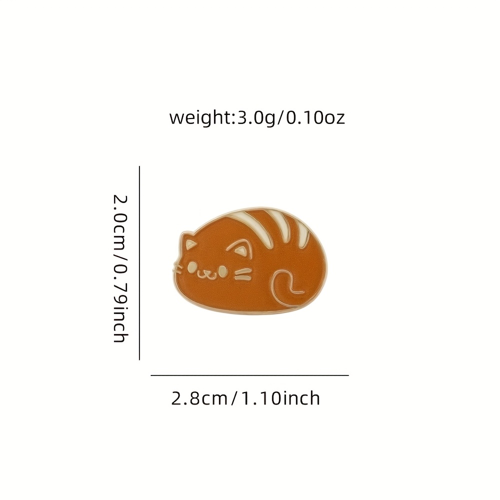 Cat Bread Enamel Pin for Fashion Accessories