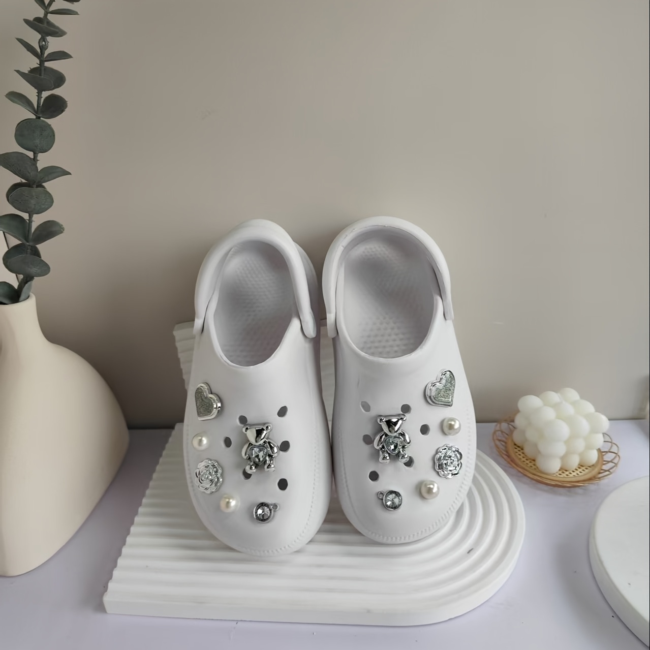 Ensemble de 9 pièces) Charme de chaussure, décorations d'orteils réalistes, breloques d'orteil