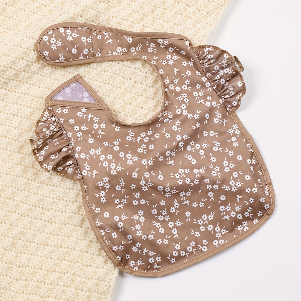 Image of 1pc Baby Bibs Easy To Bibs Cloth Weaning Bibs Adjustable Closed For Babies Toddlers With Large Pocket