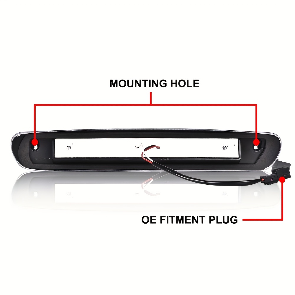 TEMU Led 3rd Third Brake Tail Stop Light Cargo Lamp Fit For For Silverado For Sierra 2007-14, Without Battery
