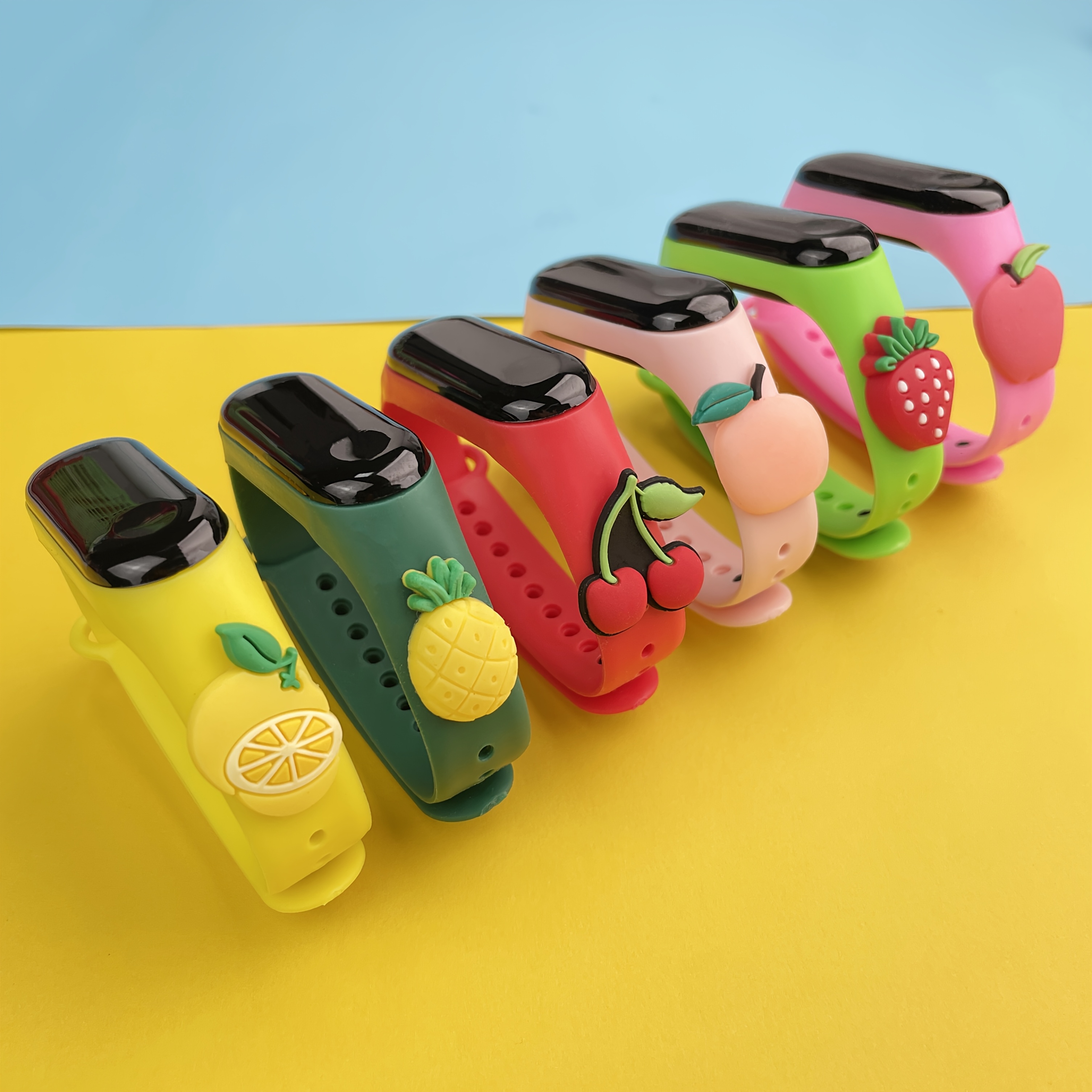 6pc Cute Fruit Series Digital Watch Set for Kids