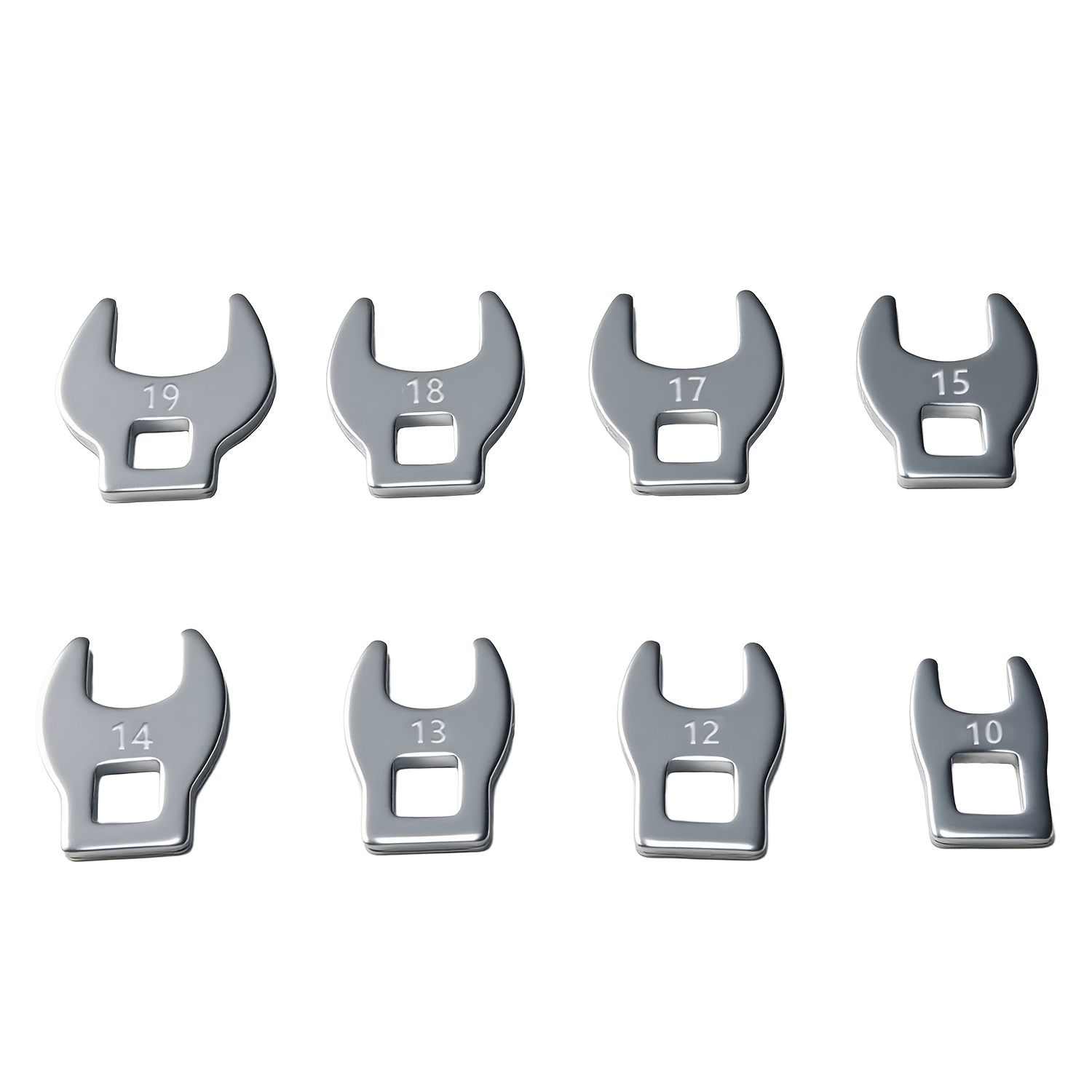 TEMU 8pcs Interchangeable Open-end Wrench Set, Replaceable Open-end Wrench Heads, 3/8" Dual-use Wrench Head, Angle Wrench, Adjustable Wrench Set With