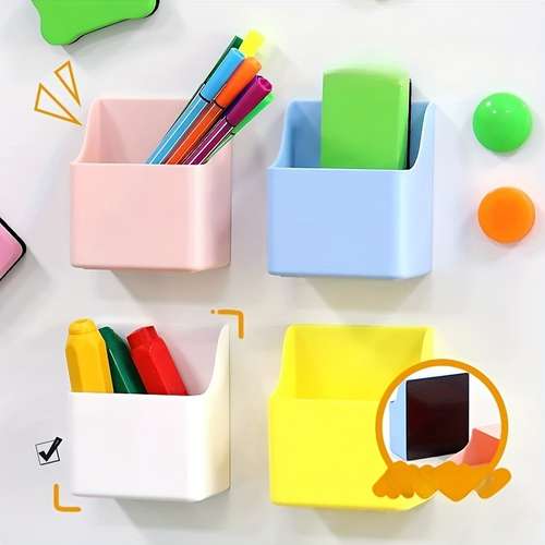 EXCEART Wand-Stiftehalter Aus PP – Aufbewahrungsbox Für Schreibtisch Oder Wandmontage – Mit Niedlichem Mädchen-Motiv – Für Stifte
