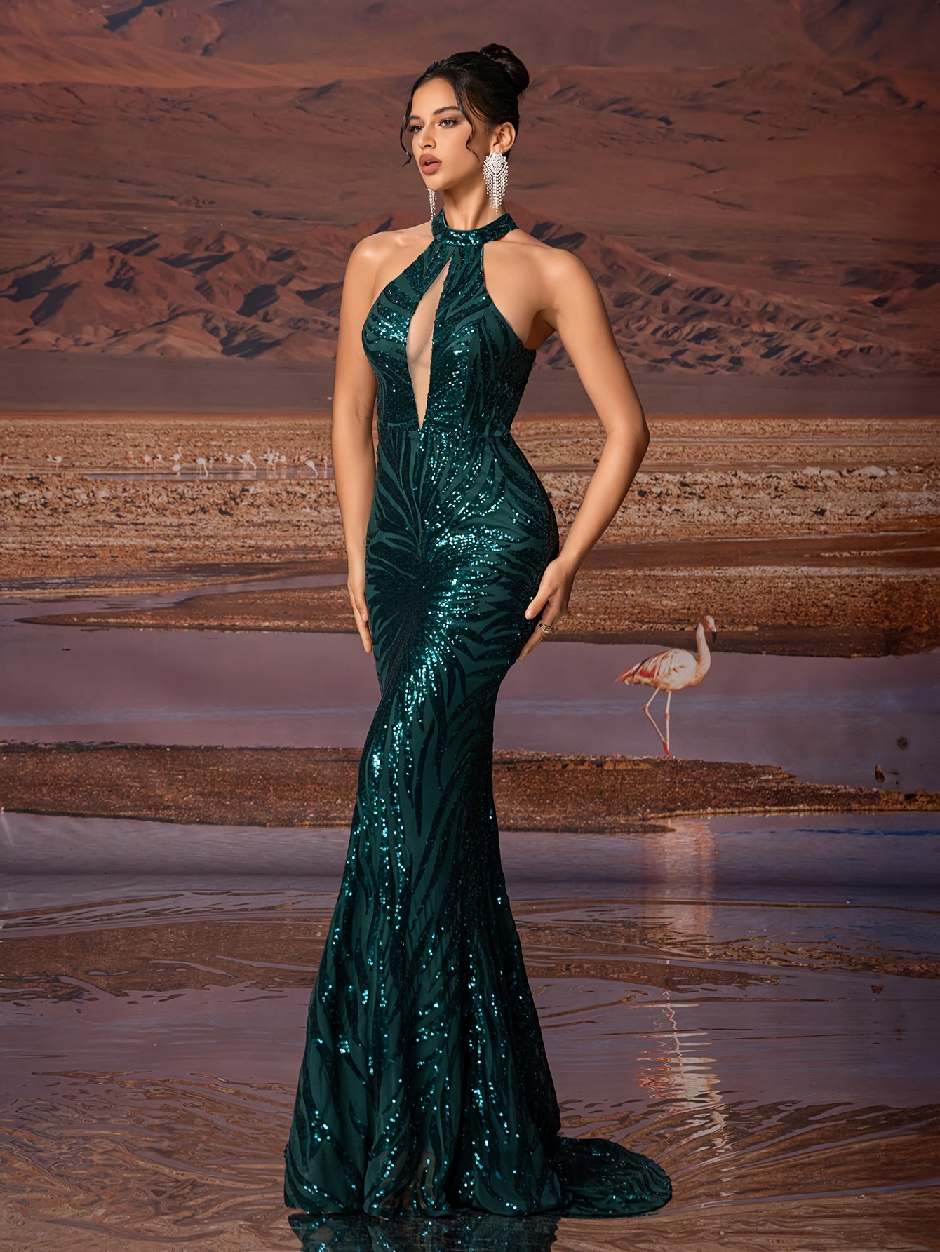 green emerald velvet dress Amazon.com: FQA Long Black Evening Gowns for Women Formal Dresses for Women  Evening Party Elegant V Neck Sleeveless Split Wrap : Clothing, Shoes &  Jewelry main image 0