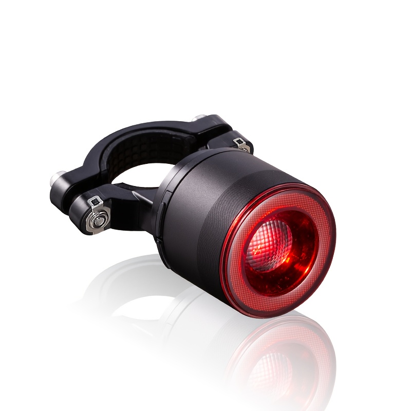 Ultra-Heldere Slimme Rem Achterlicht met Intelligente Sensoren - USB Oplaadbaar, Hoge Lumen Dagelijkse Stroboscoop & Kleurrijke Effecten voor Mountainbikes, Duurzaam PC Materiaal, Zadelpen Montage, 220° Breedhoek Dekking, Sterke Lichtdoorbrenging, Fietsveiligheidsaccessoire, Modern Fietsaccessoire, Hoogwaardige Lens