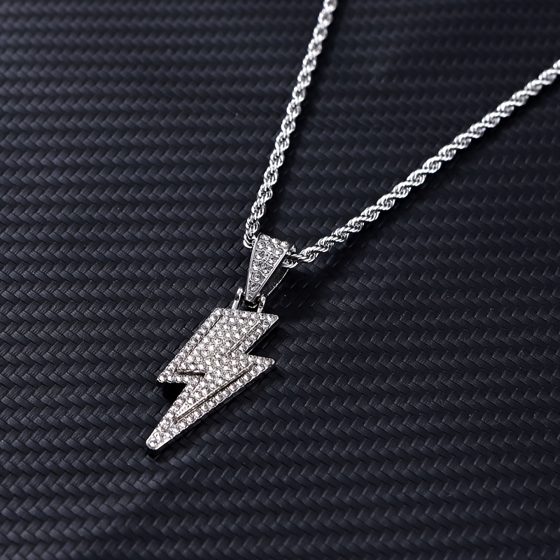 TEMU Collana con ciondolo a forma di , catena ritorta in acciaio inossidabile, accessorio unisex versatile stile per le feste