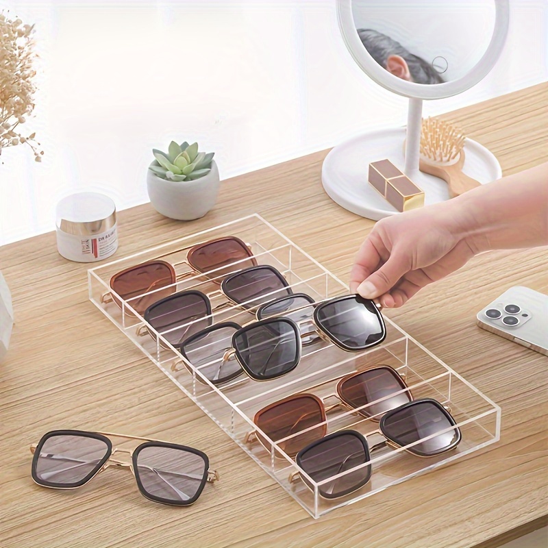 

Transparent 6 Grids Glasses Storage Case, Acrylic Sunglasses Box, Eyewear Display Frame, For Store & Home, For Cosmetic & Jewelry