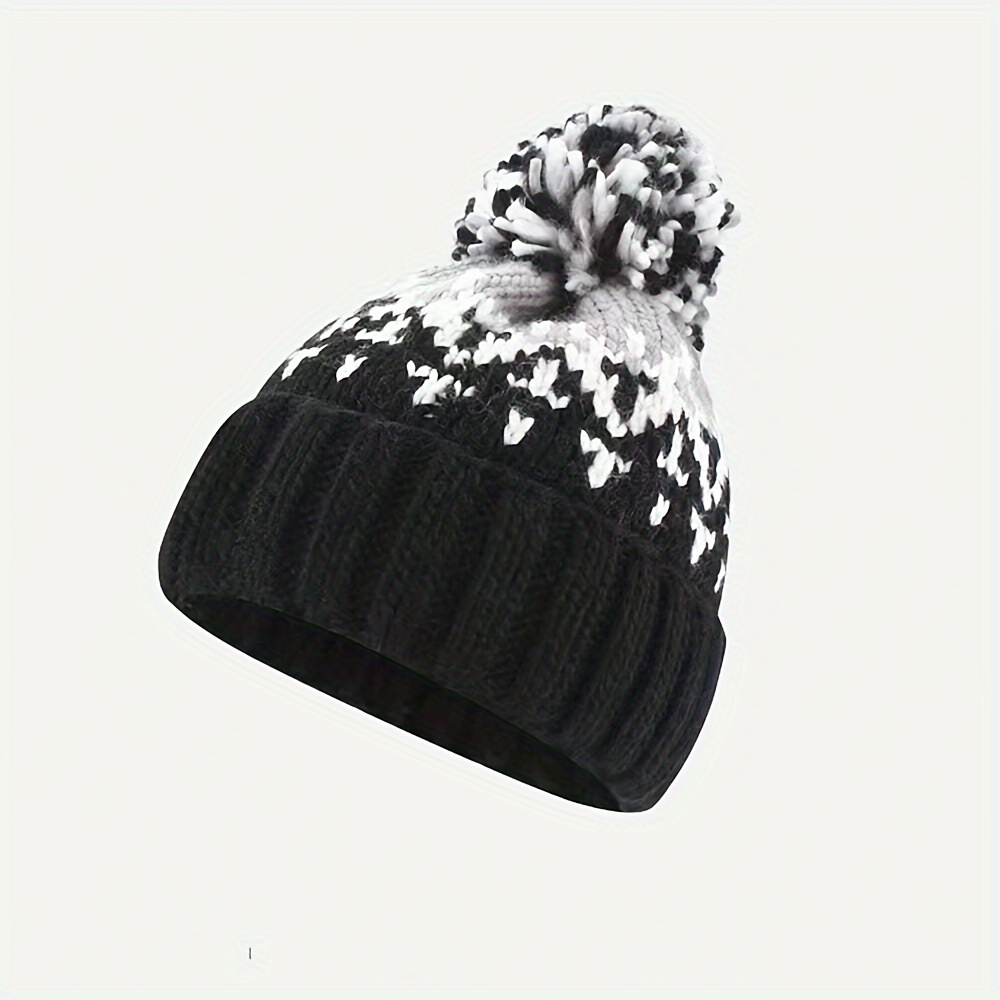 

1pc Unisex - Pattern, Drawstring For Christmas - - Knitted Cap