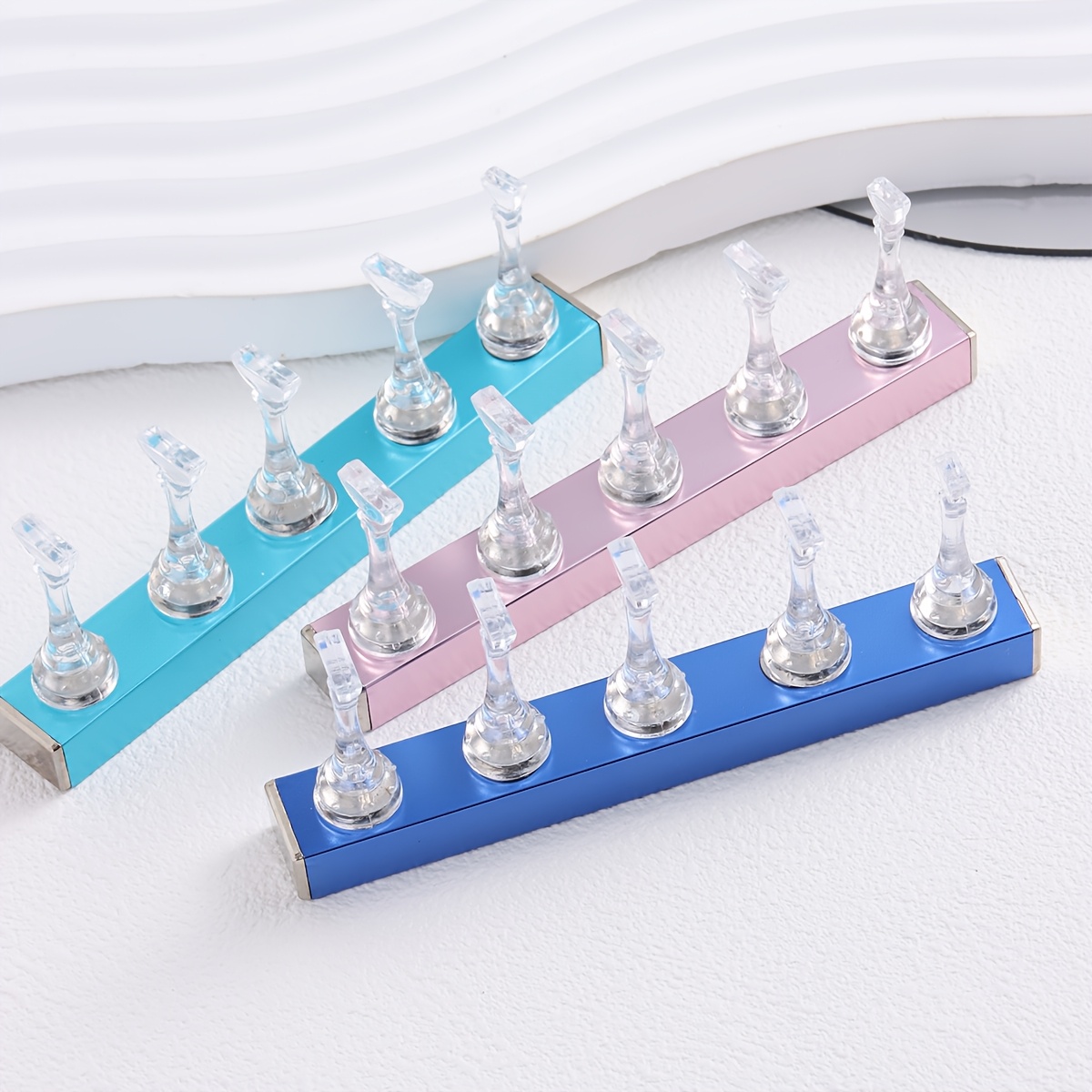 Magnetic Chess Nail Stand Set for Manicure Training