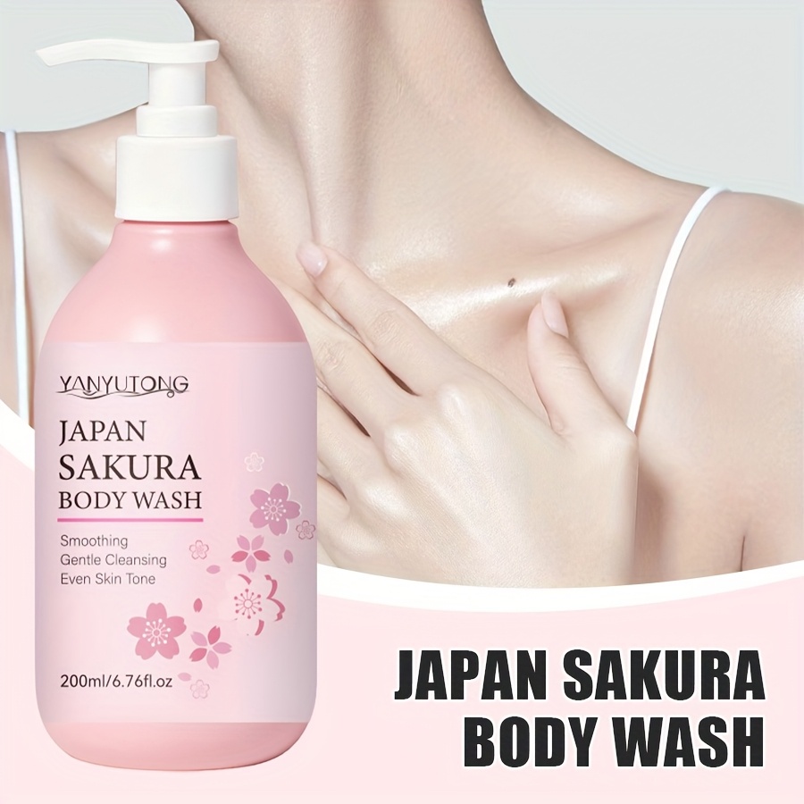 yanyutong body wash 200ml 6 7fl long lasting sakura scent moisturizing shower gel suitable for   types free with floral fragrance Product details 3
