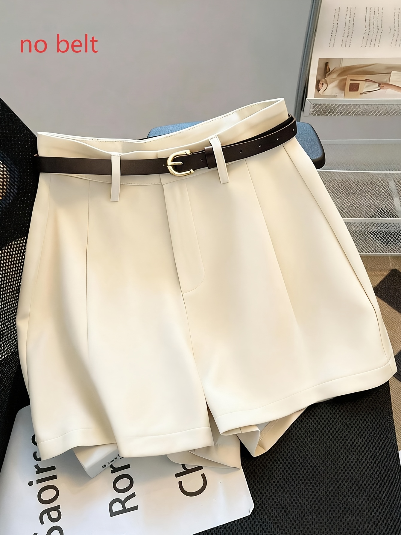 high waisted dress shorts for women Black Women's High Waisted Pleated Dress Shorts for Business and Casua –  Lookbook Store