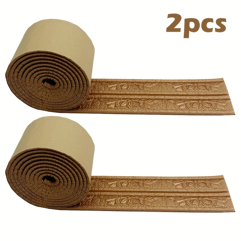 TEMU 2 Stück Selbstklebende Wandsticker für Decken Sockelleisten – Dekorative Wandaufkleber mit Schaumstoff, Abzieh- Klebe-Folie
