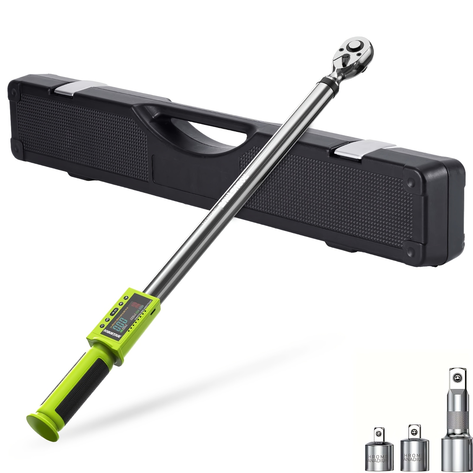 Image of Robustrue 1/2" Torque Wrench, 17-340nm (12.5-250.8ft-lb) +-2% Electronic Torque Tester With , Lcd Display & Memory Function - Torque Wrench For Auto Repair, Industrial Maintenance & Mechanic Tools