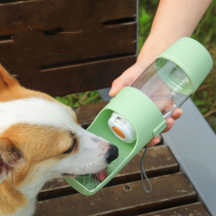 

Portable Pet Water Bottle, Suitable For Dogs And Cats For Going Out, Can Store Food, Integrated Feeding And Watering, Collapsible, Easy To Carry, With Hanging Rope