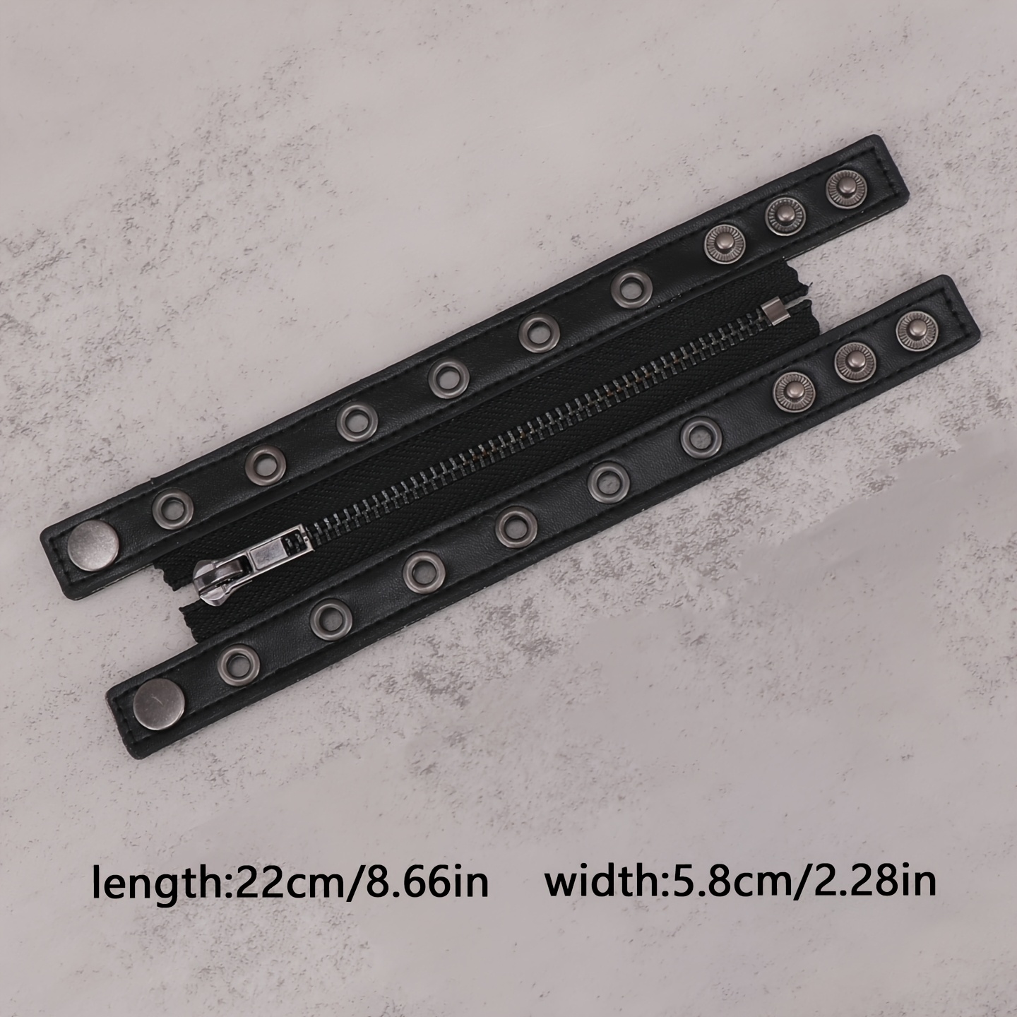 Gothic PU Wide Bracelet, Punk Rock Style for Couples